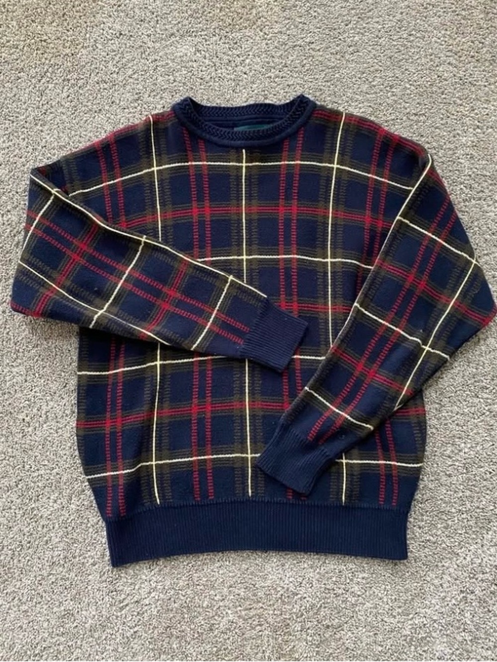 Vintage Saddlebred 90’s Scottish Plaid Sweater SZ Medium